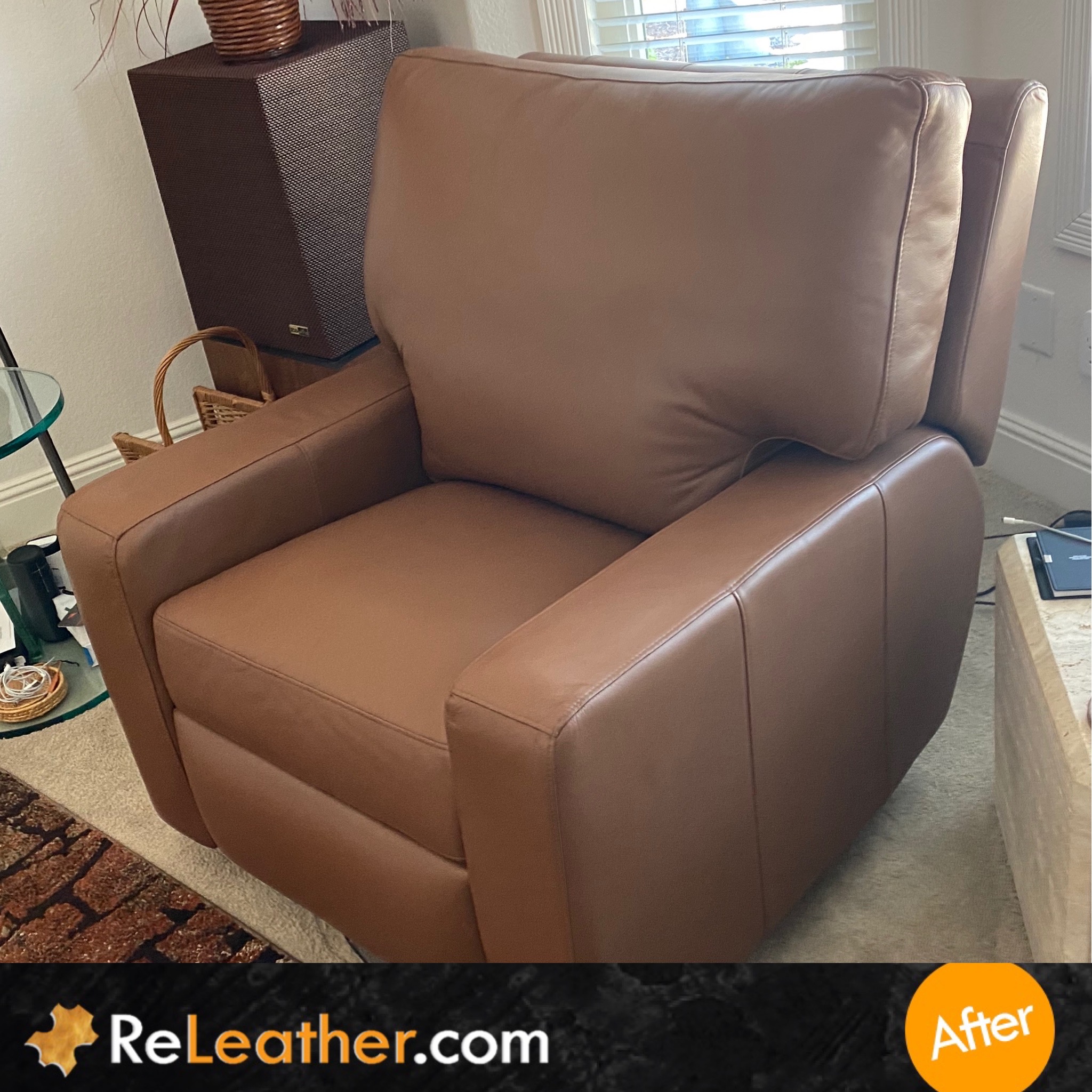 After Picture of Leather Dyeing Chair Sofa in San Diego