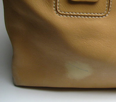 Leather Purse Spot Removed Removing