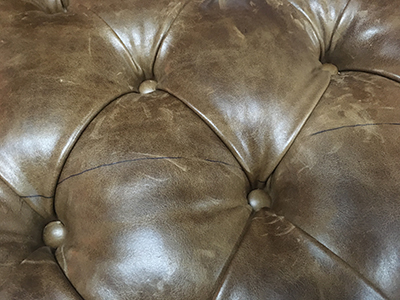 Aniline Distressed Leather with Pen Ink Mark Removal