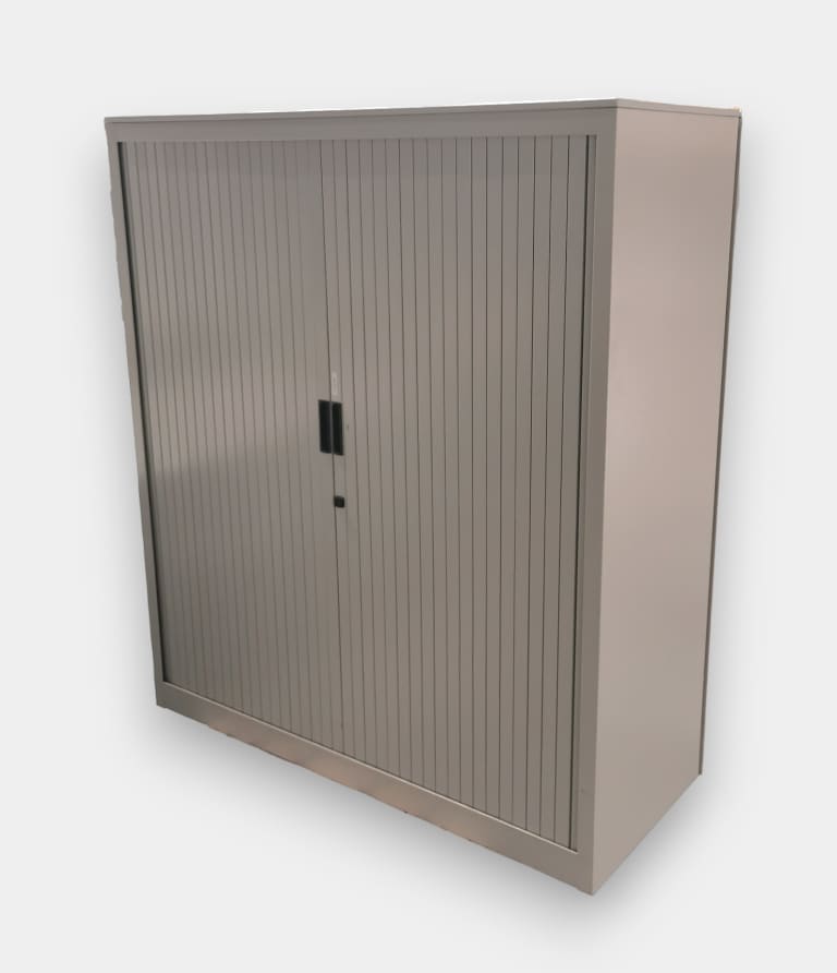 SAMAS Armoire de rangement grise avec système de fermeture à clé 135cm product image 1