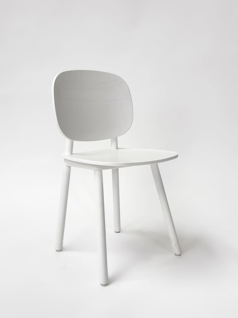 CRUSO White Oak Wood Dining Chair with some spots product image 1