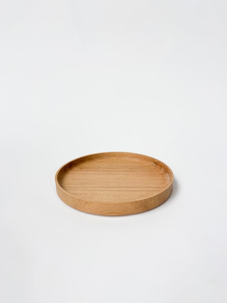 CRUSO Natuurlijk Eiken Rond Dienblad - 29cm product image 1