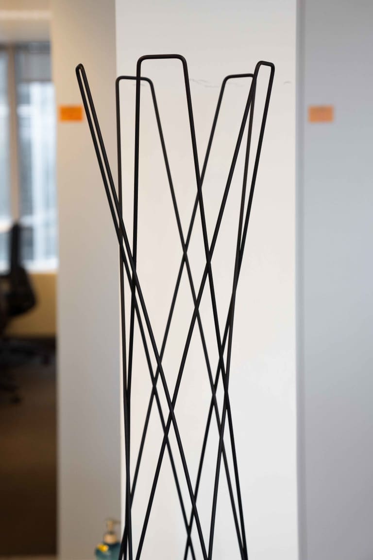 Cascando Black Metal Coat Stand with Geometric Design product image 1