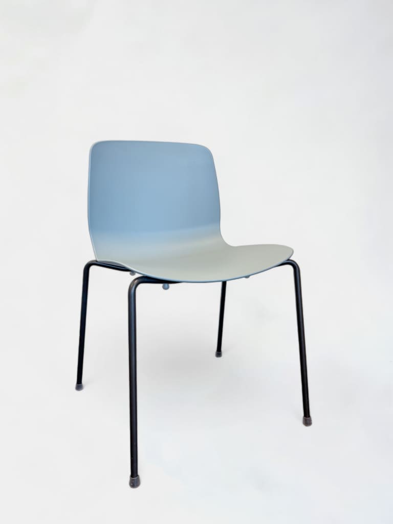 Light blue Plastic Chair with Chrome Steel Legs product image 1