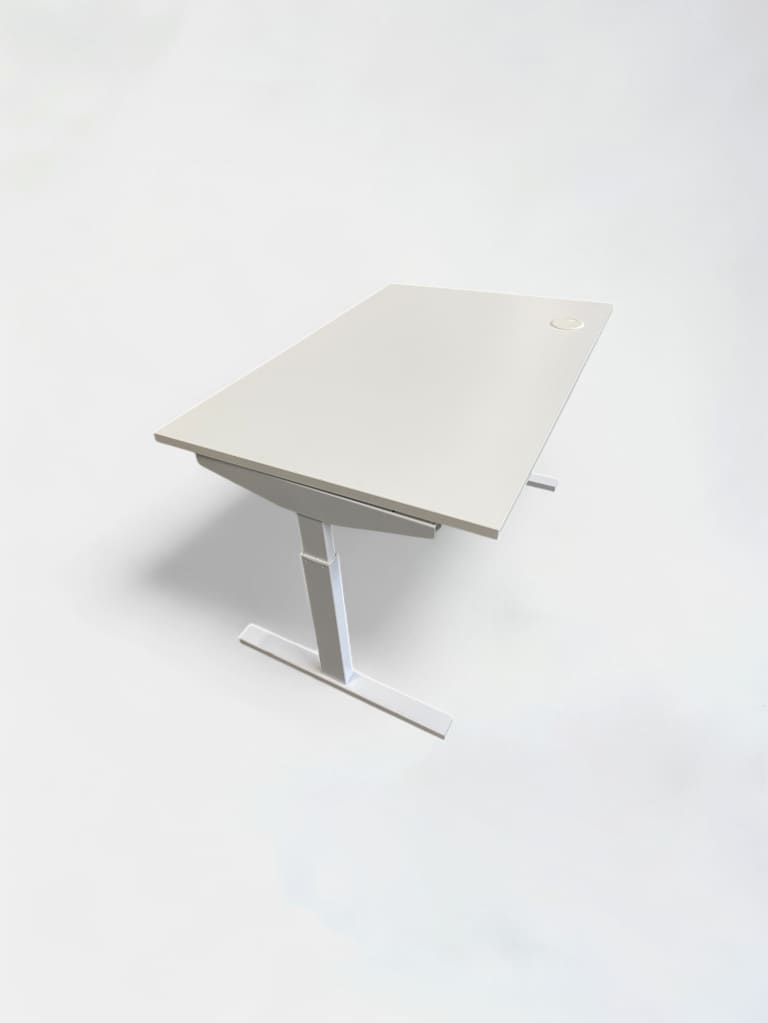 120cm White desk with adjustable size product image 1