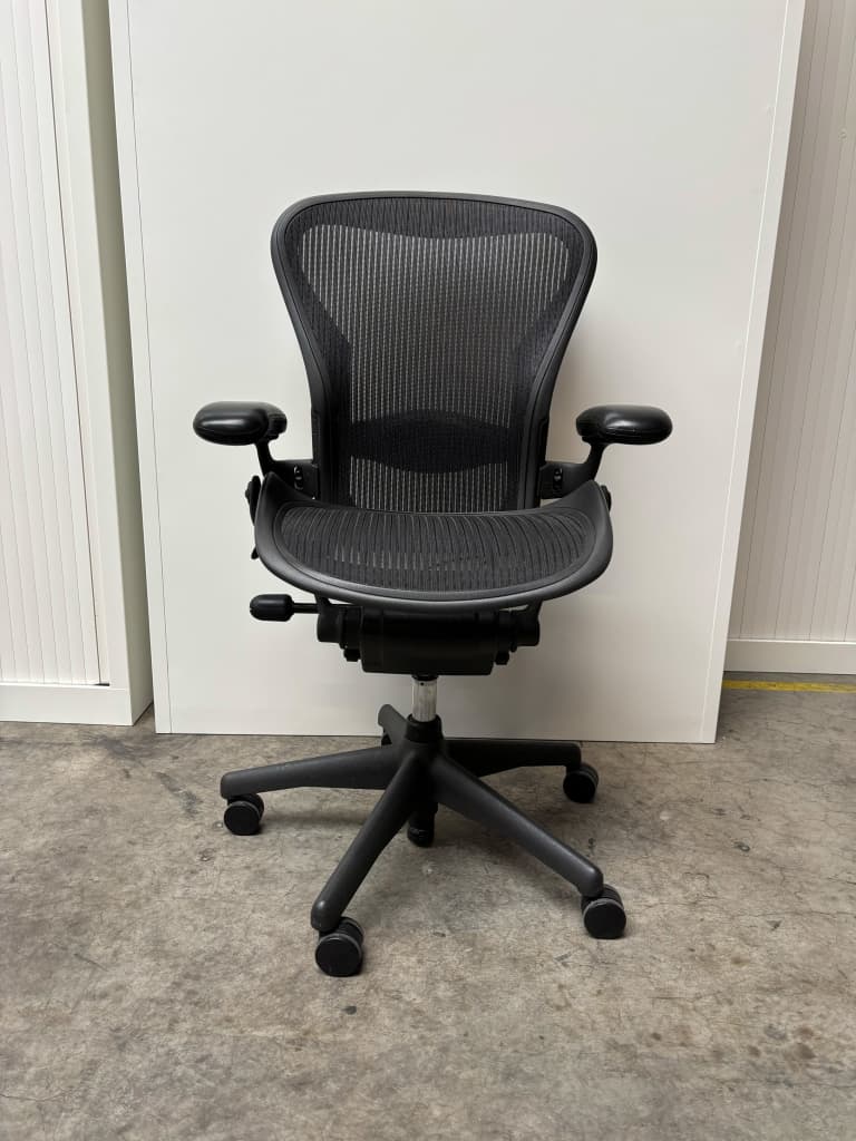 Herman Miller Size B Aeron Black Mesh Office Chair with Adjustable Armrests product image 1