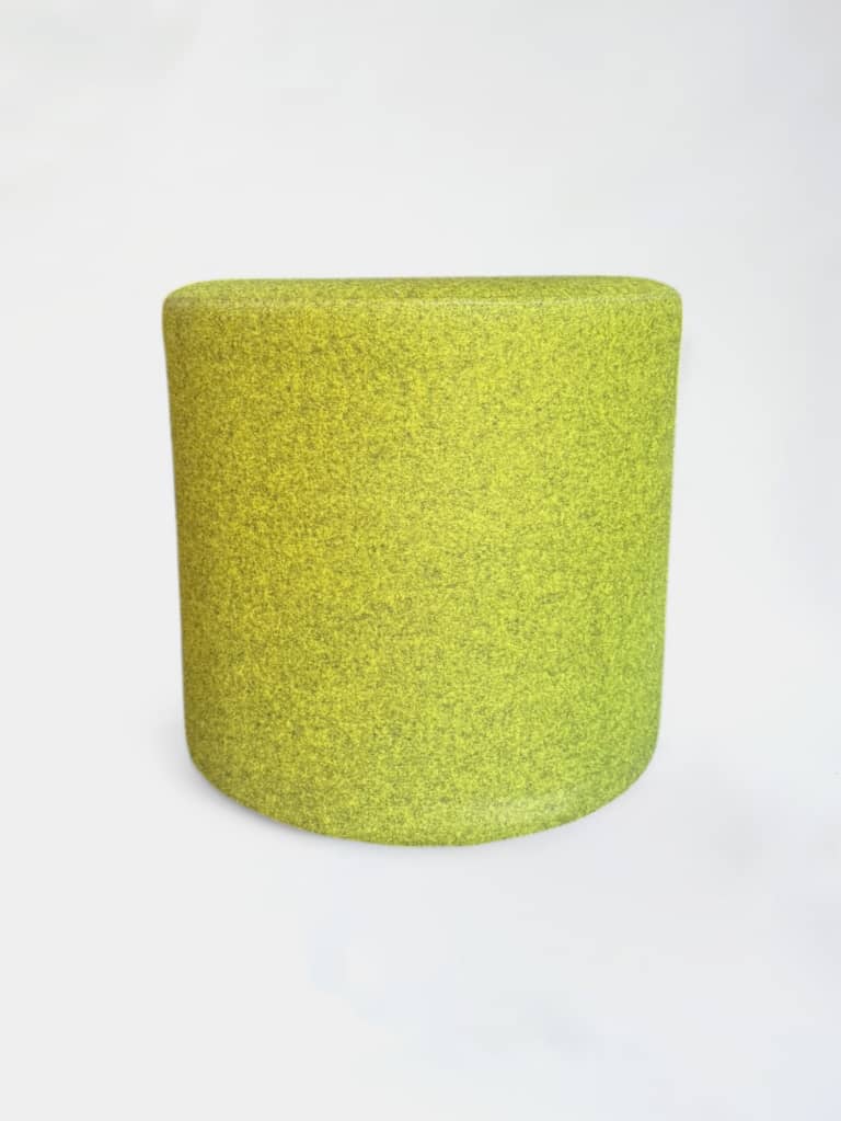 Pouf rond vert tacheté product image 1