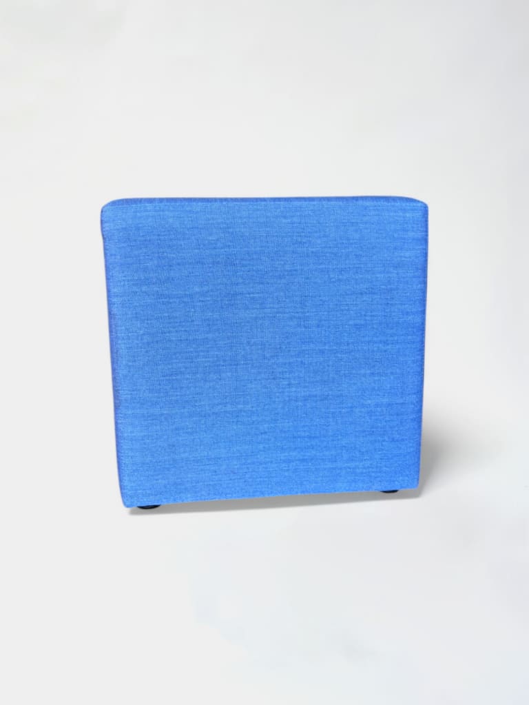 Dark cobalt Blue square pouffe product image 1