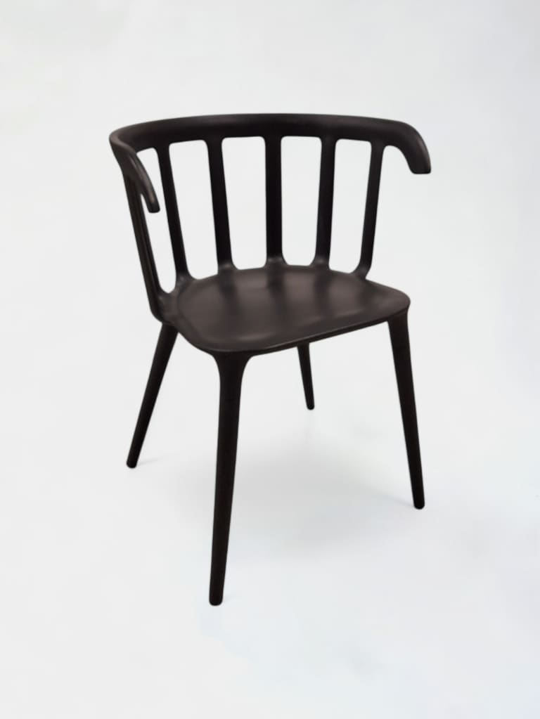 IKEA black outside plastic chair product image 1