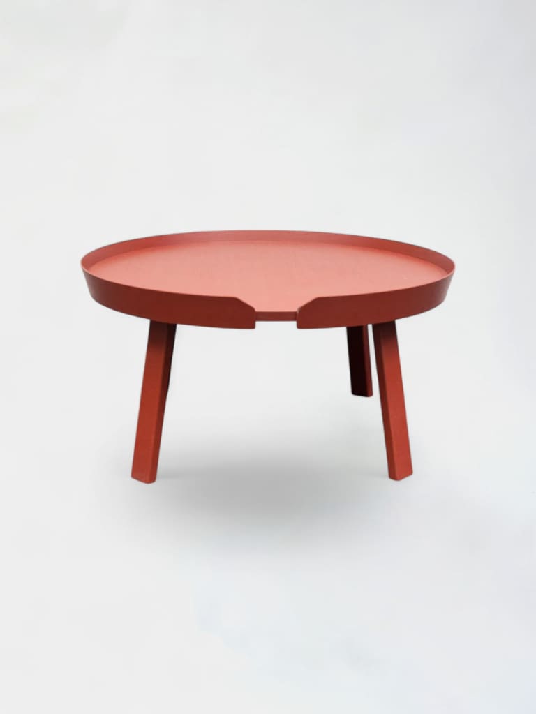 Table basse Muuto en bois rouge bordeaux product image 1