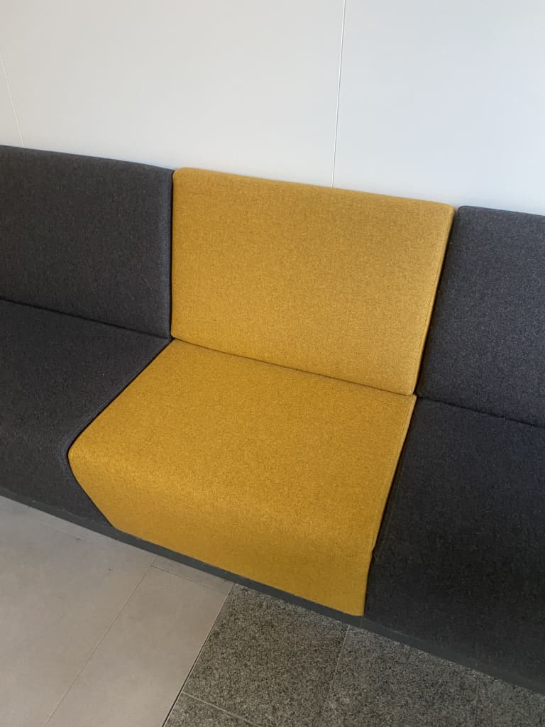 Nnof 67cm Mustard fabric bench seat product image 1