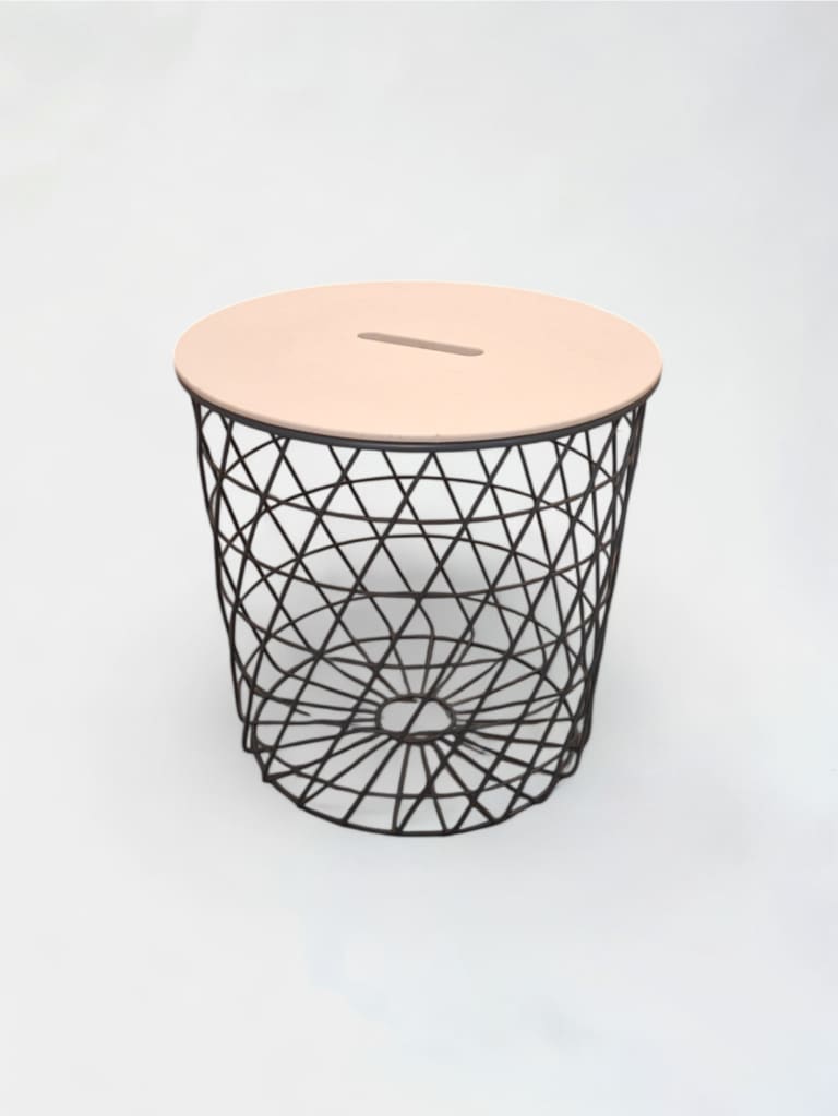 IKEA 45cm white and bluegrey coffee table storage product image 1