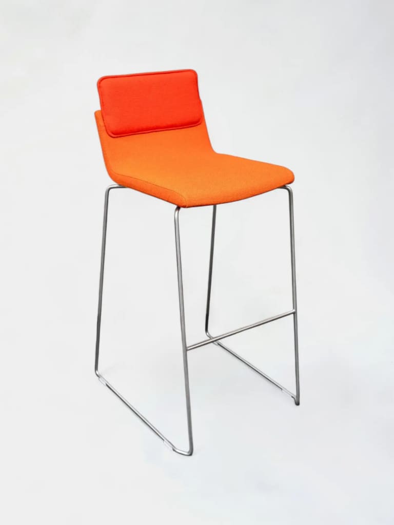 Gispen orange fabric high stool product image 1