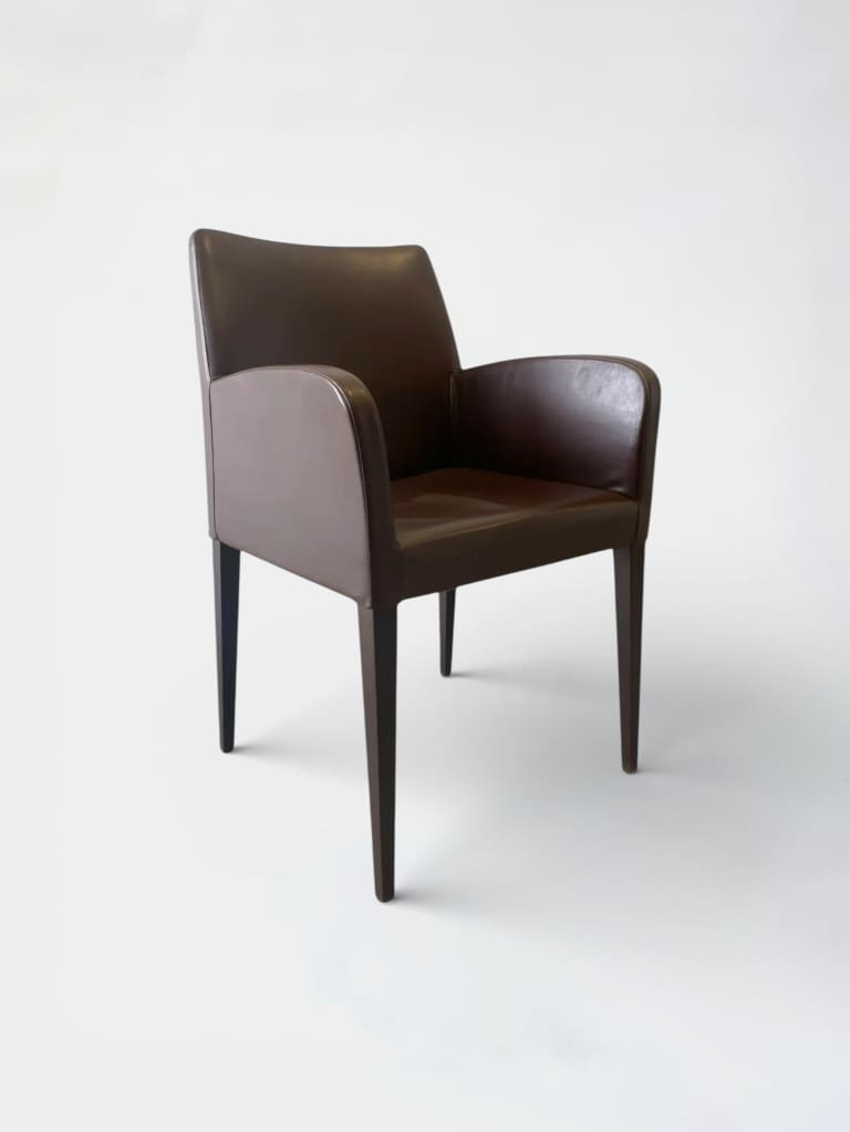 Bruine Leren Stoel met Armleuningen product image 1