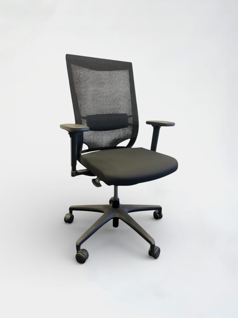 Klober Black Office Chair with Mesh Back and Wheels product image 1