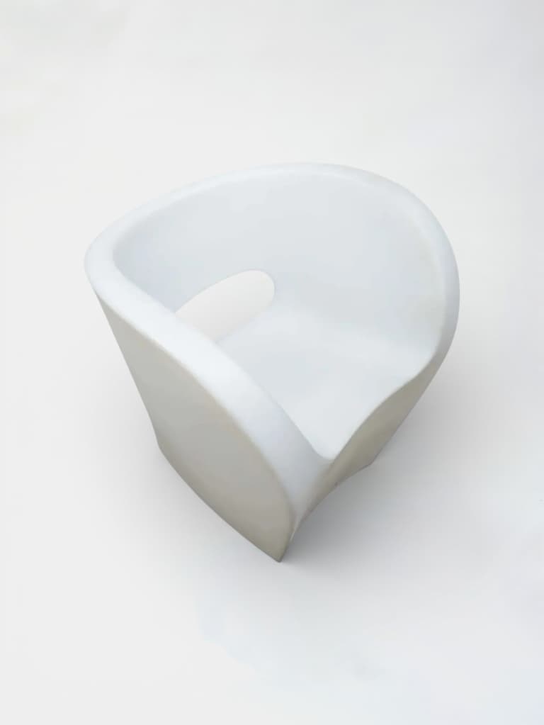 Moroso Little Albert White plastic chair outside product image 1