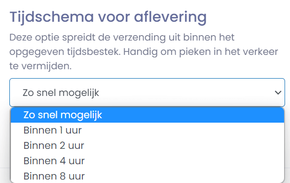 Tijdschema voor aflevering nieuwsbrief