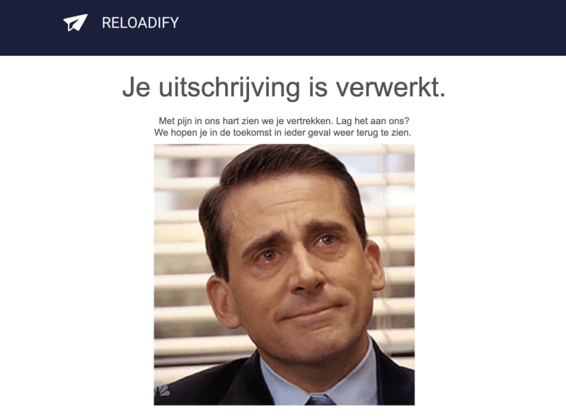 voorbeeld uitschrijfpagina