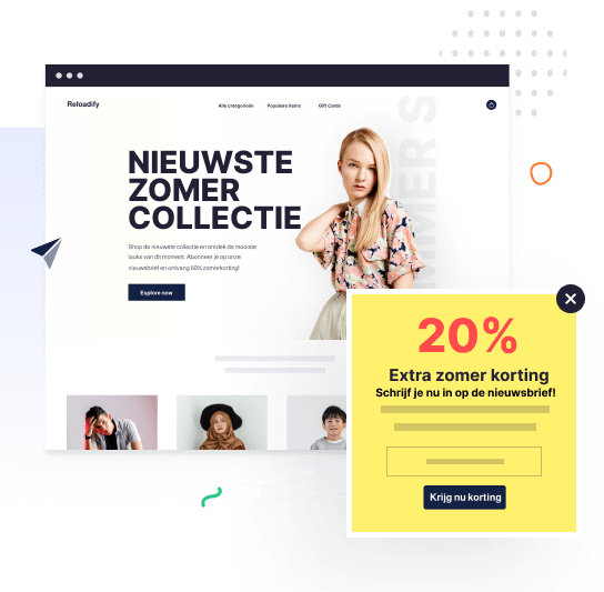 Pop-up nieuwsbrief inschrijving