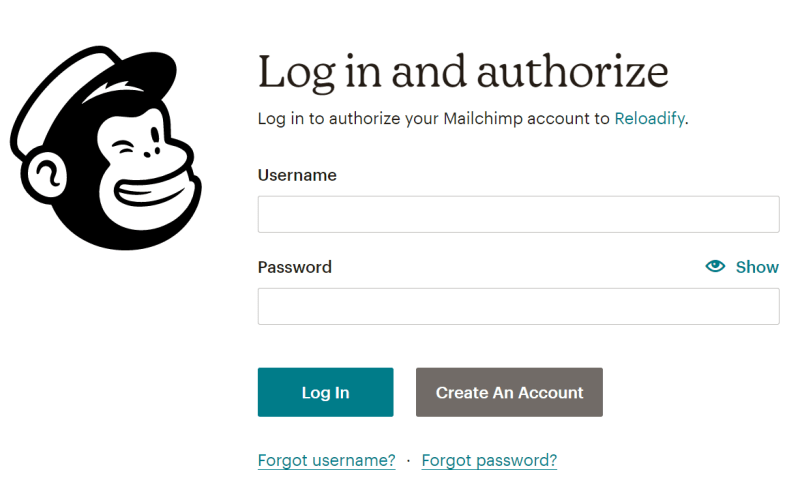 Login Mailchimp