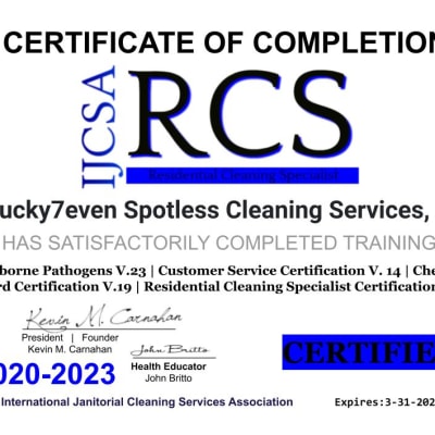 Lucky7even Spotless Cleaning Services LLC gallery image.