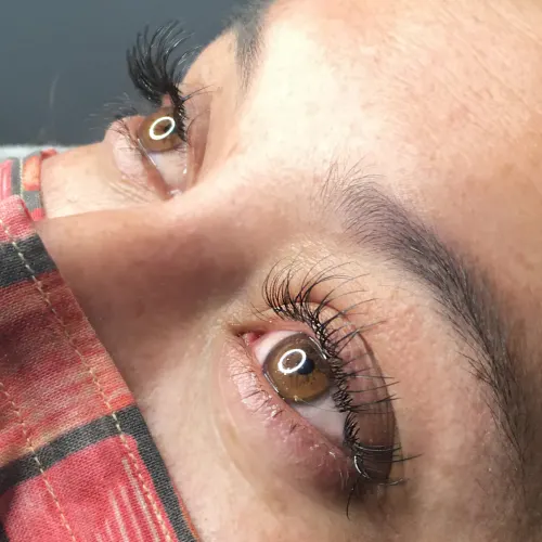 Close up picture of womens eyes