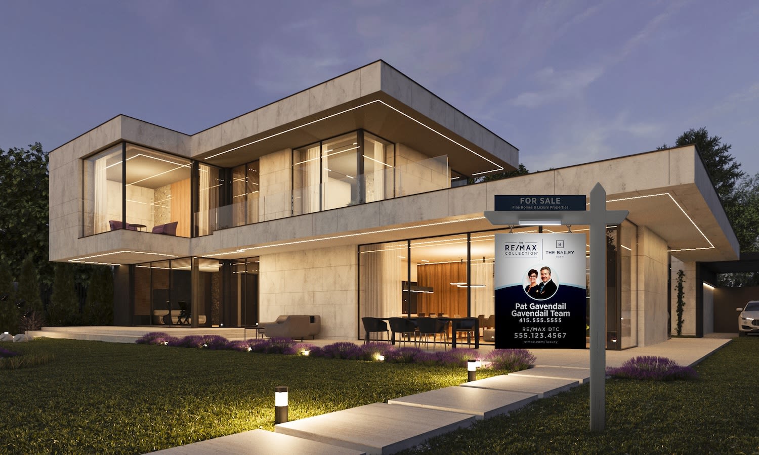 3d,Rendering,Of,A,House,With,A,Light,Facade.,House