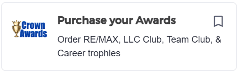 Order RE/MAX, LLC Club, Team, & Career trophies.