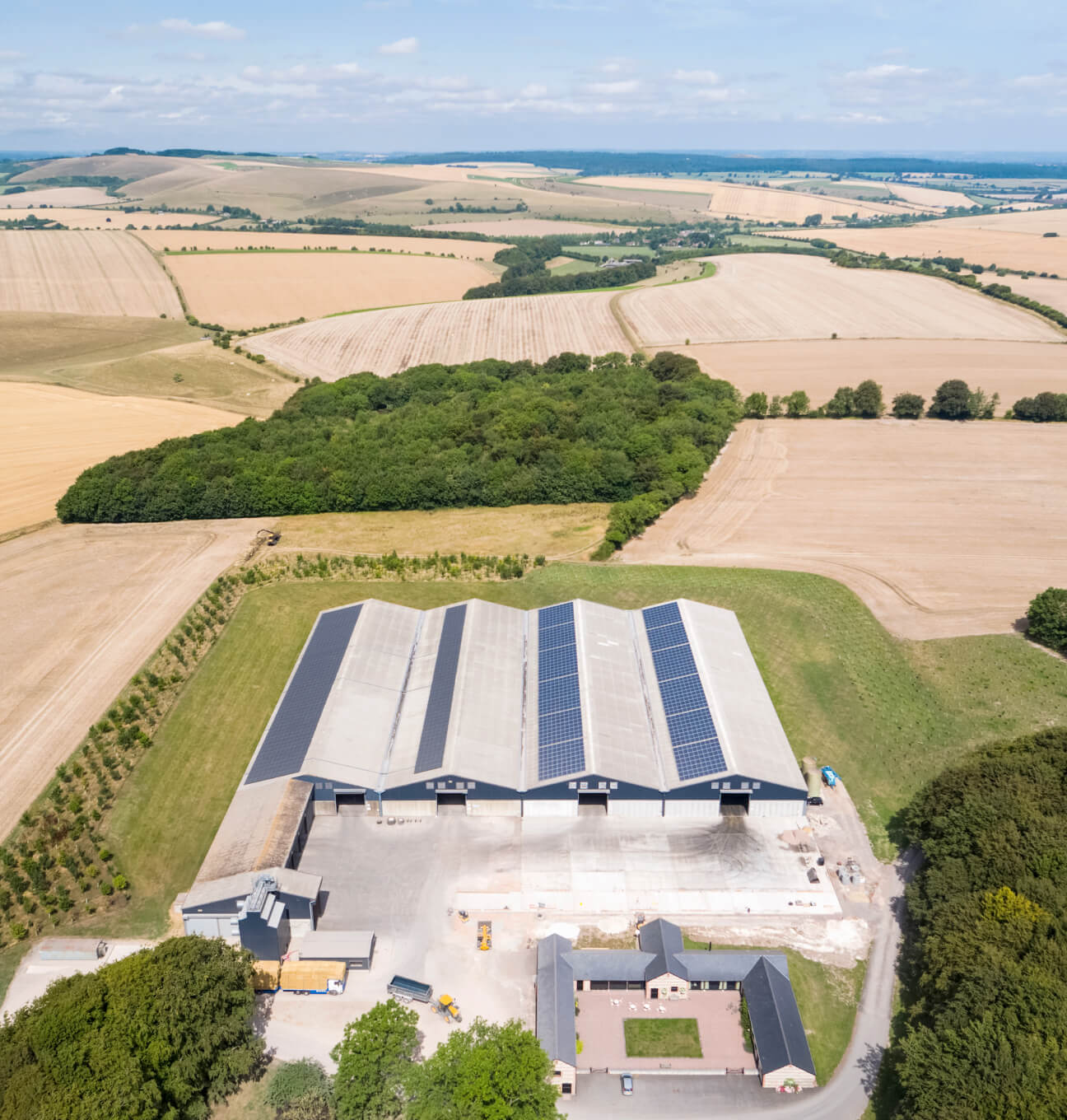 Commercial building top view