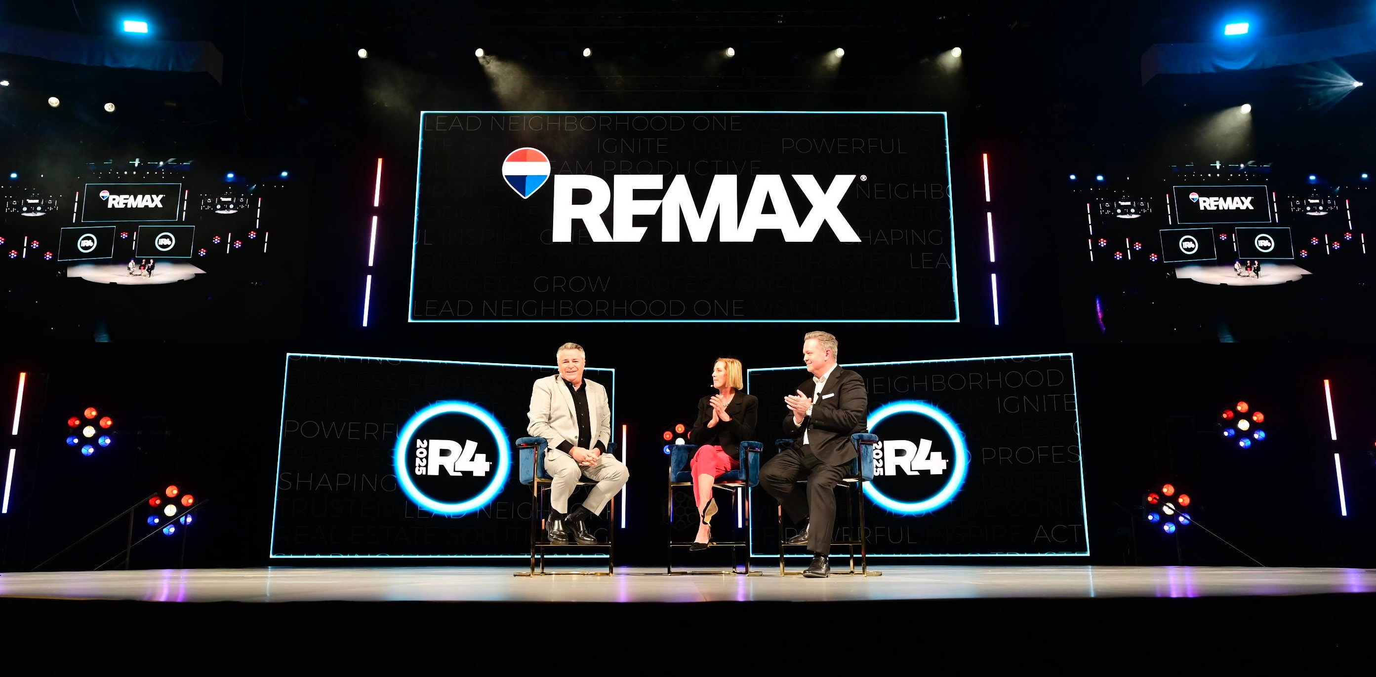 RE/MAX leadership onstage at the 2025 RE/MAX R4 Opening General Session