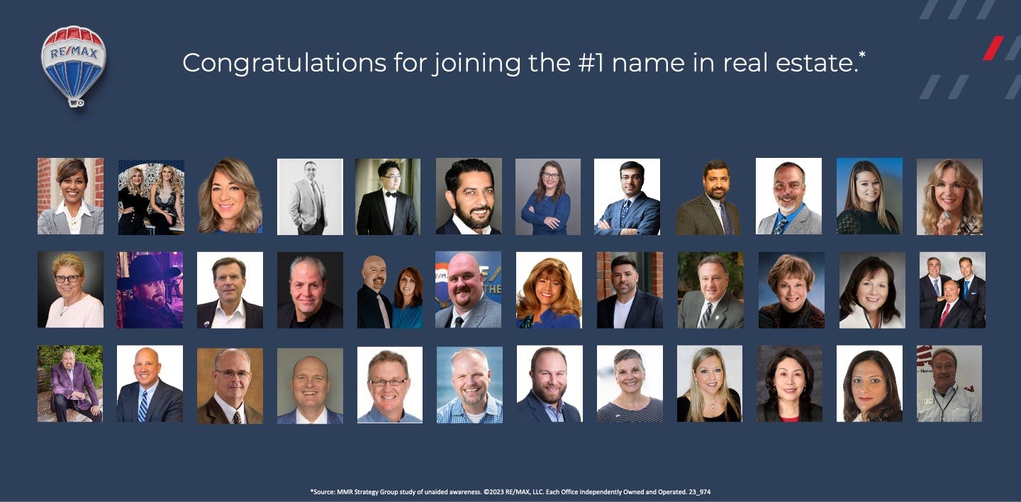 RE/MAX: Congratulations for joining the #1 name in real estate.