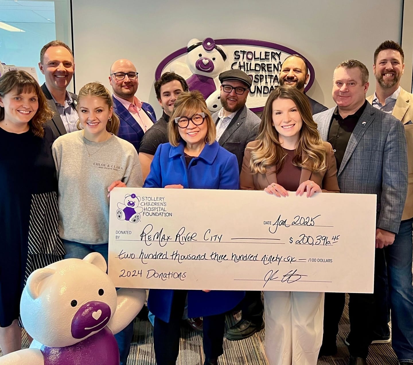 2025 Stollery cheque presentation