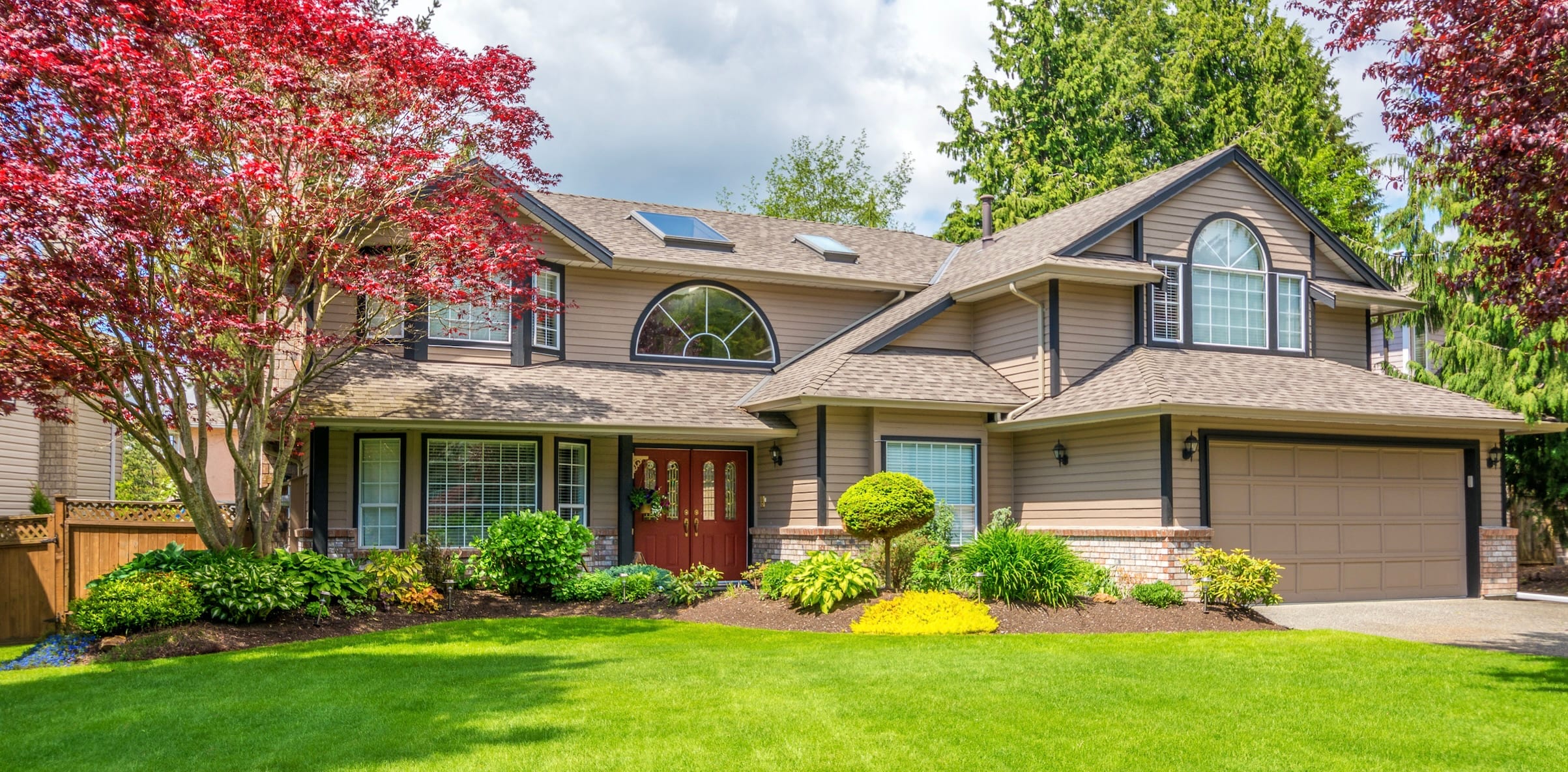 Brown Home Green Grass