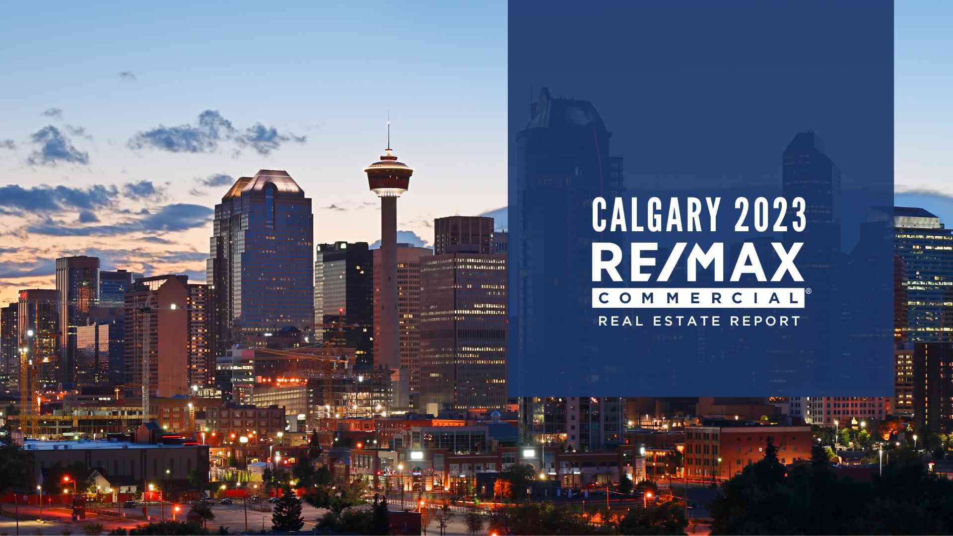 Calgary commercial real estate report with logo