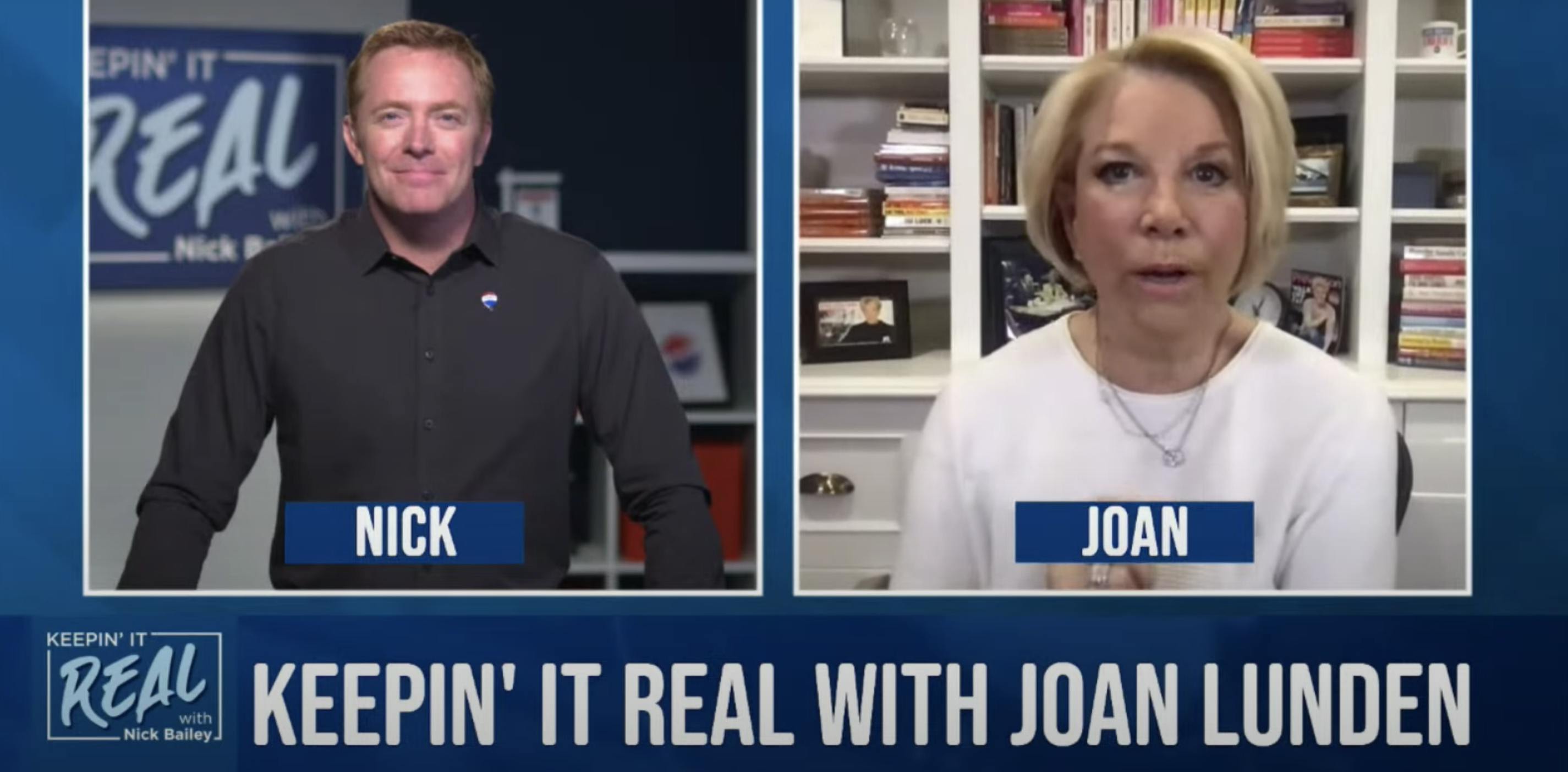 Joan Lunden on an episode of Keepin' It Real with Nick Bailey