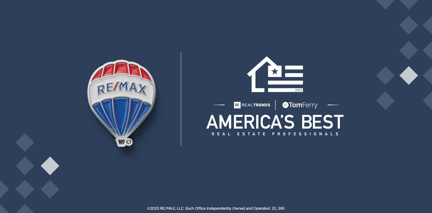 RE/MAX logo next to the RealTrends + Ton Ferry America's Best logo