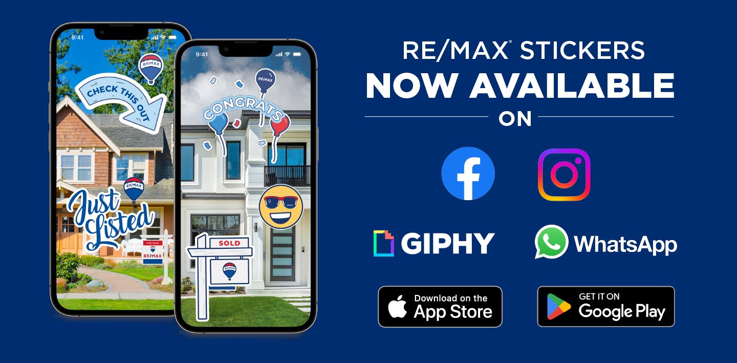RE/MAX Stickers Now Avaliable on Facebook, Instagram, GIPHY, WhatsApp