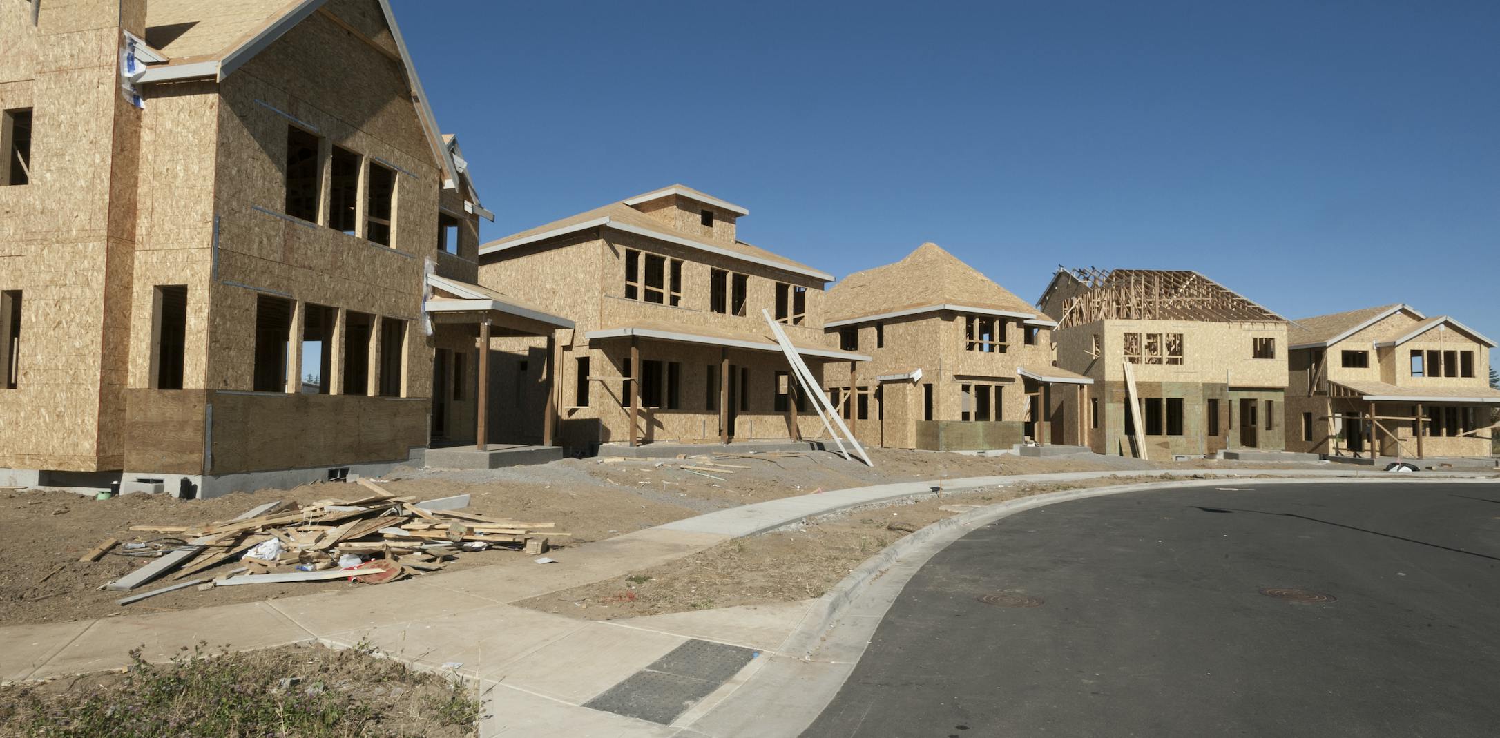 New construction residential neighborhood