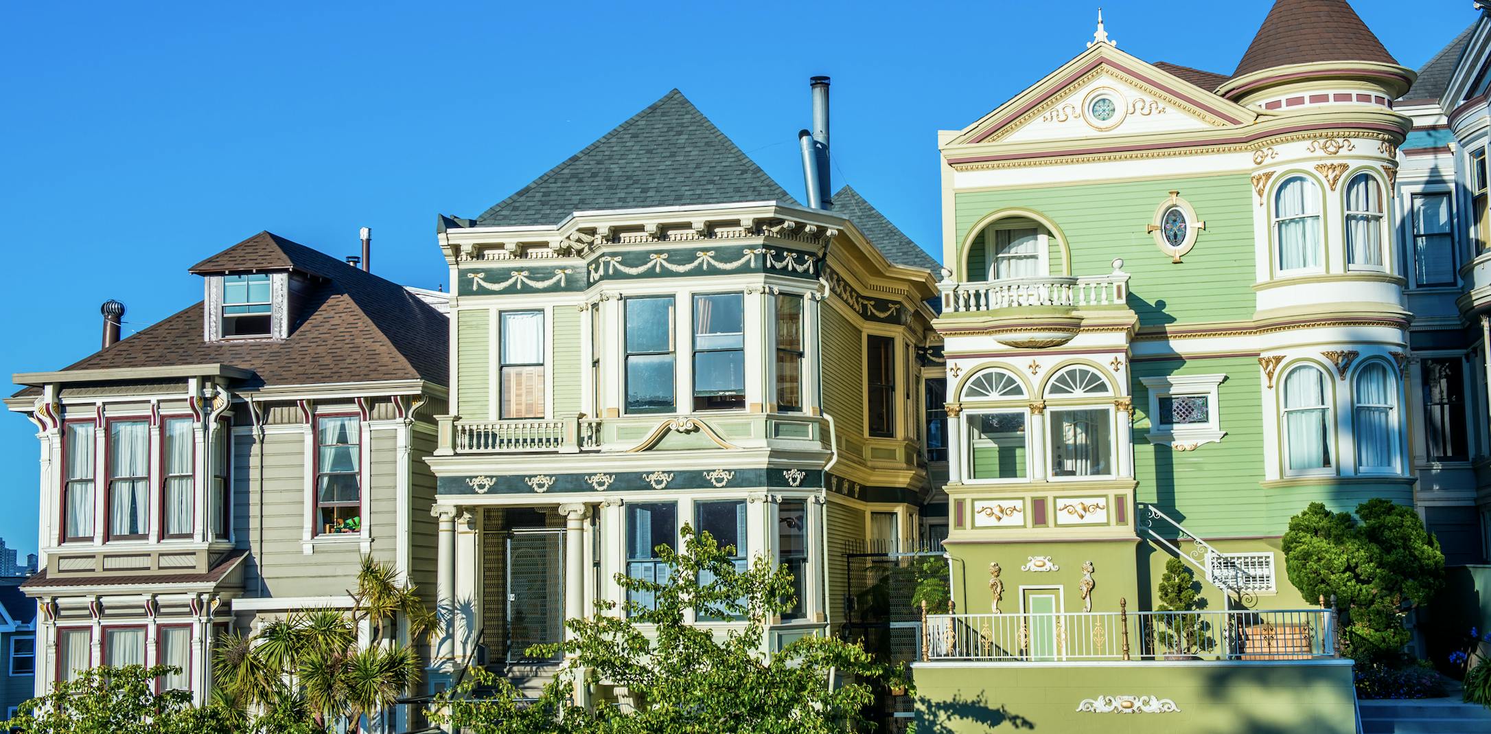 Victorian homes in San Francisco, California