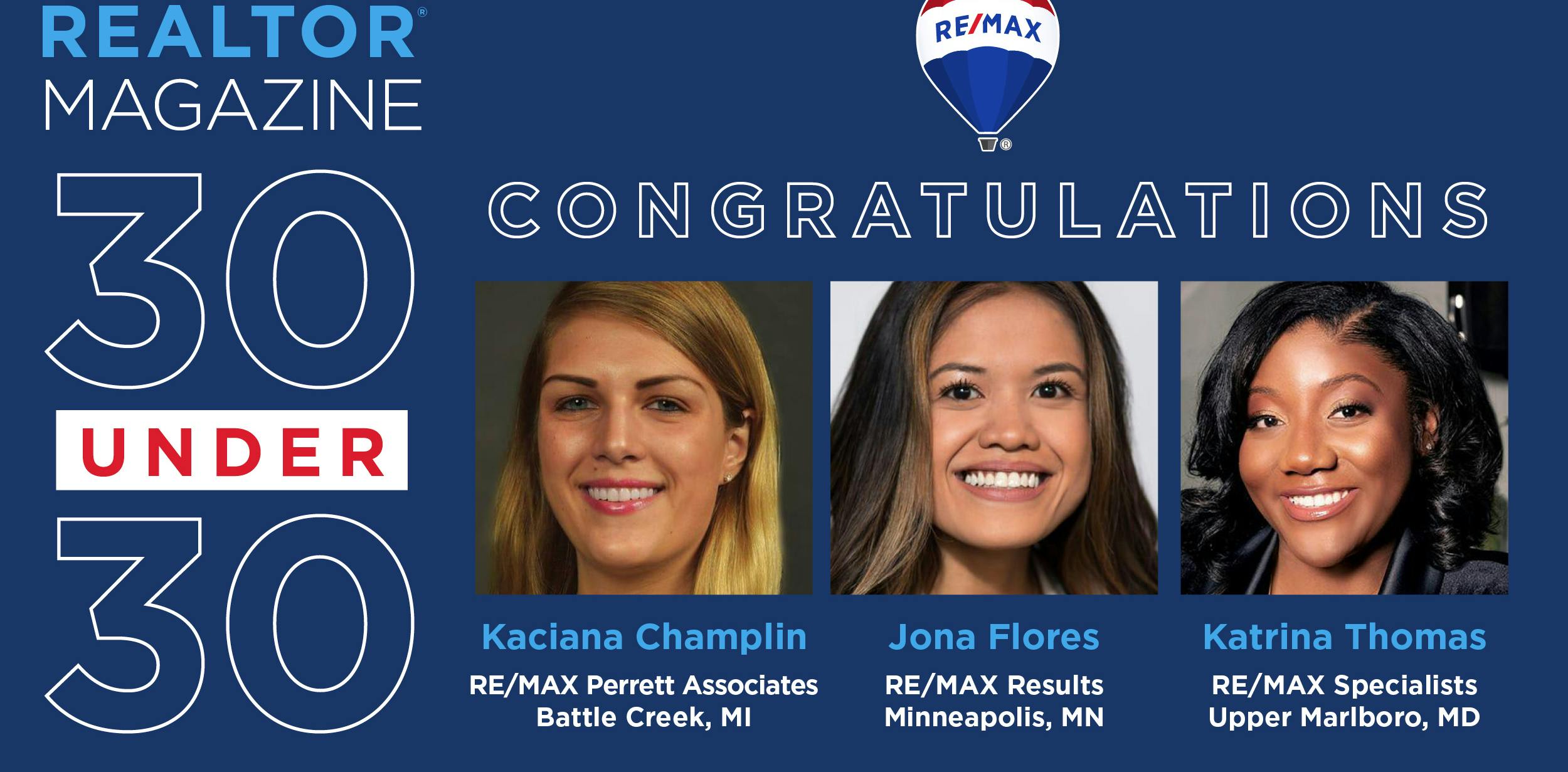 REALTOR Magazine 30 Under 30 RE/MAX winners