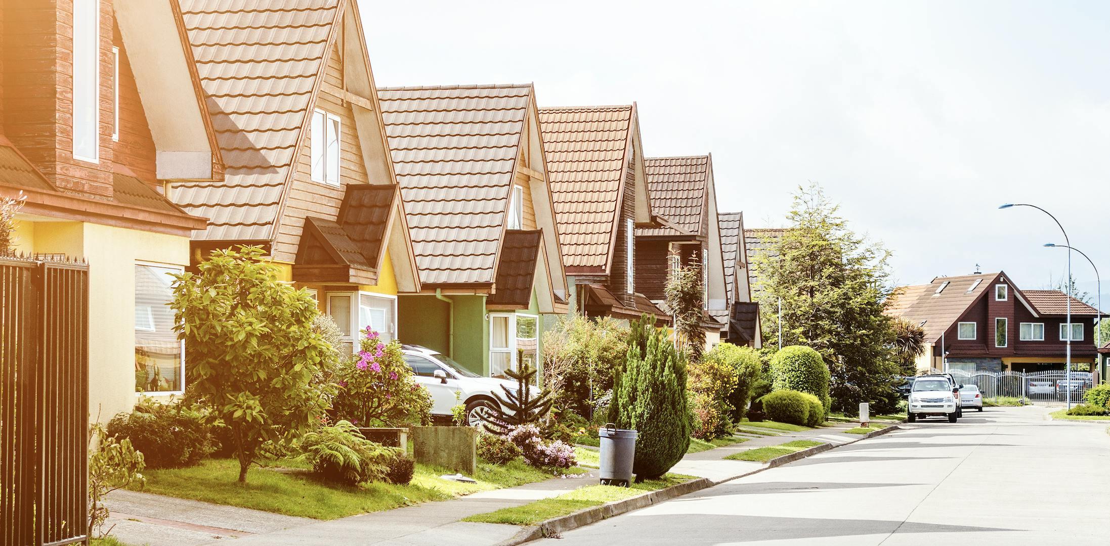 Neighborhood in springtime