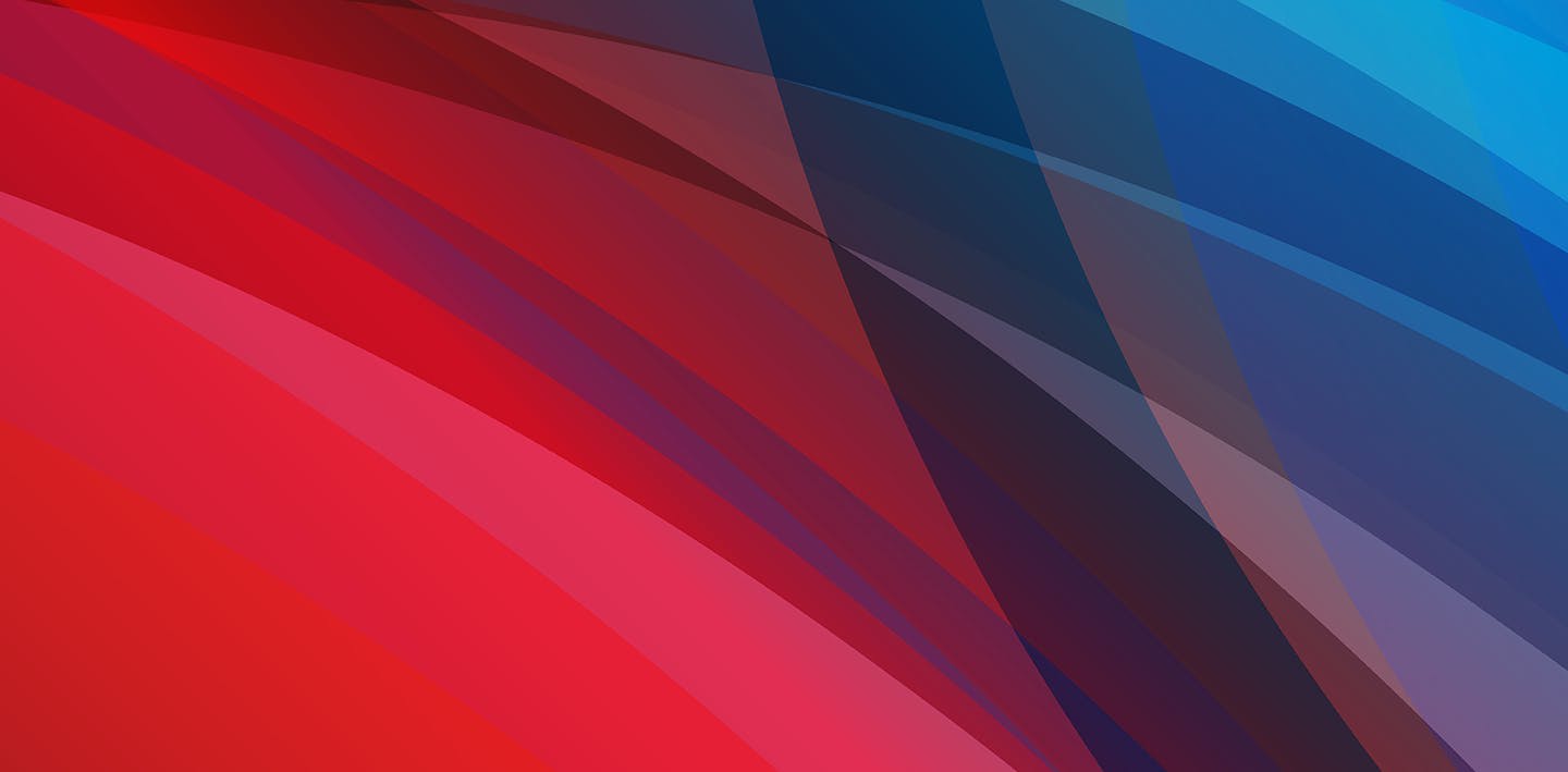 Varying shades of red and blue across a red background