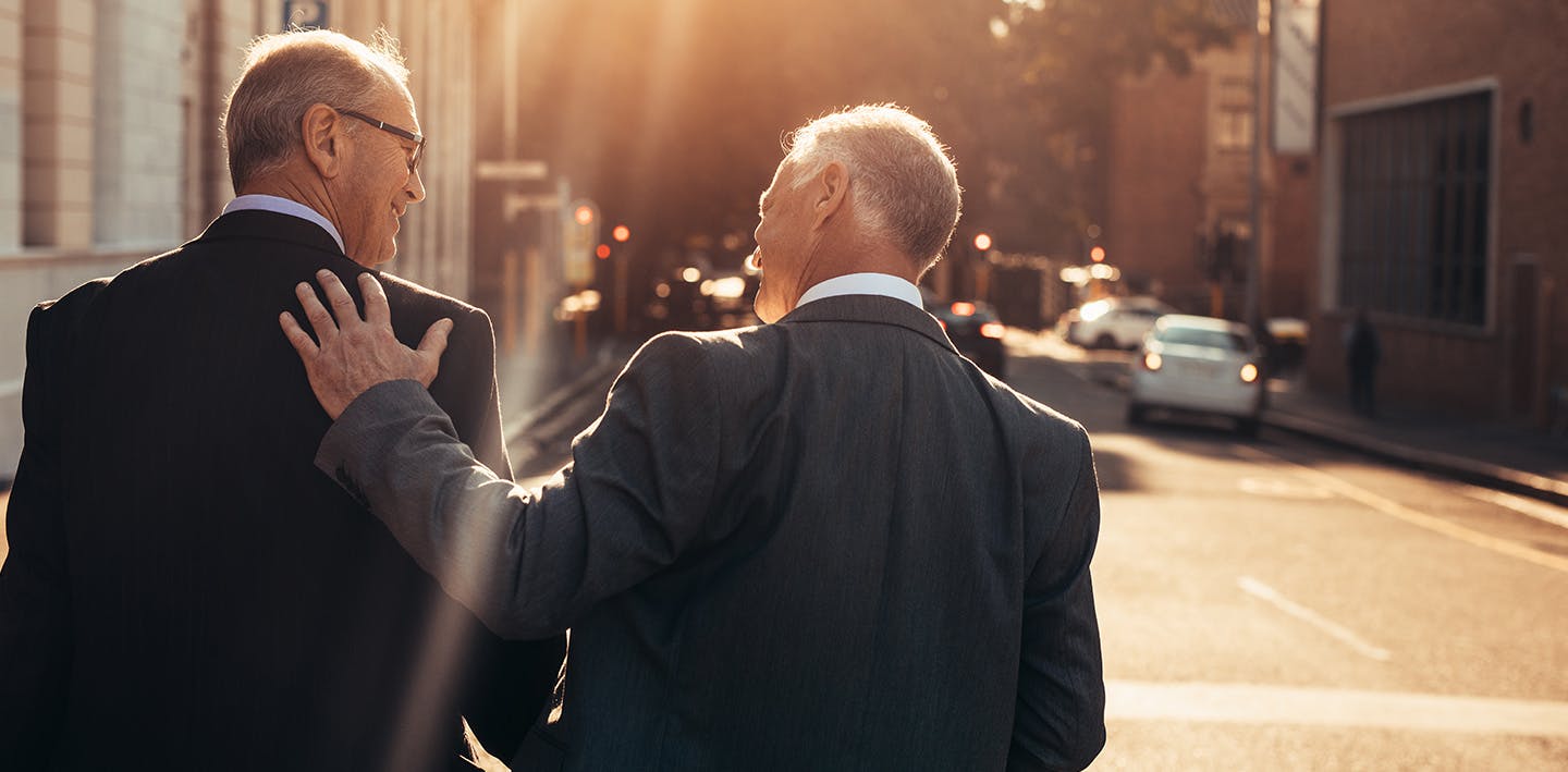 Men talking