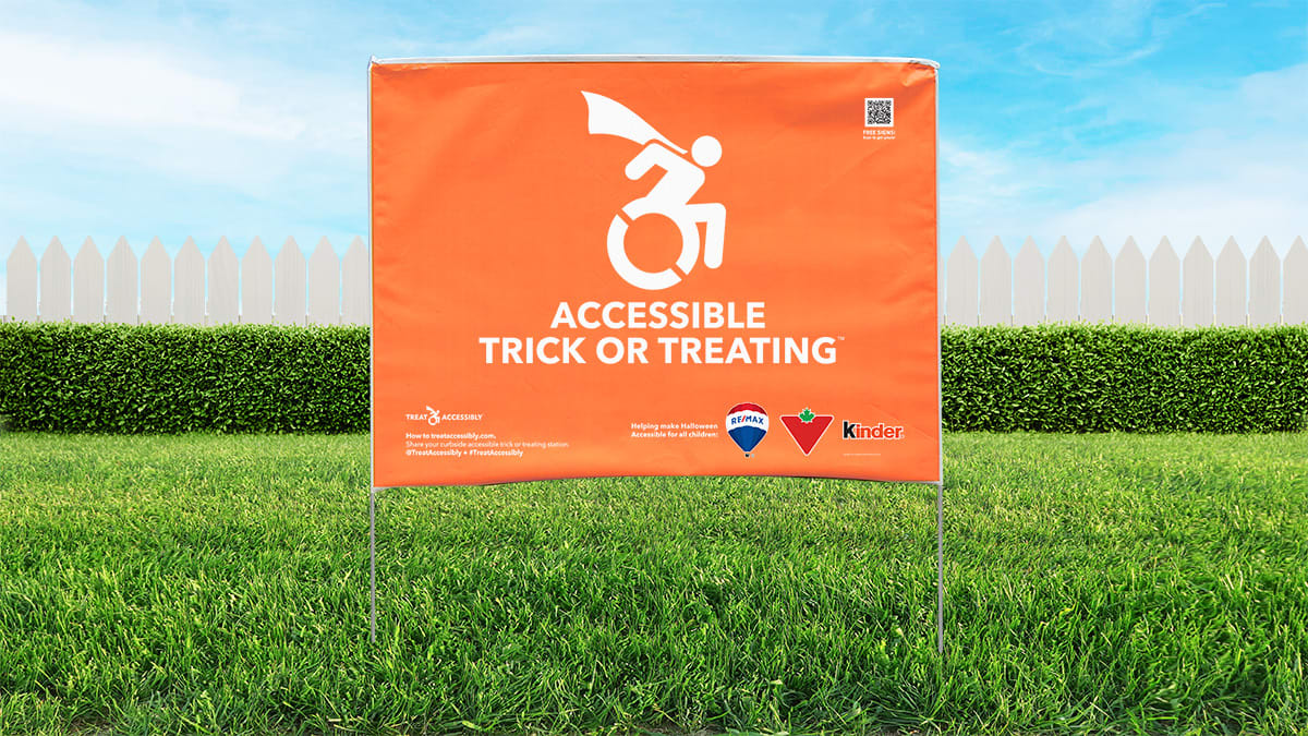 treat accessibly lawn sign