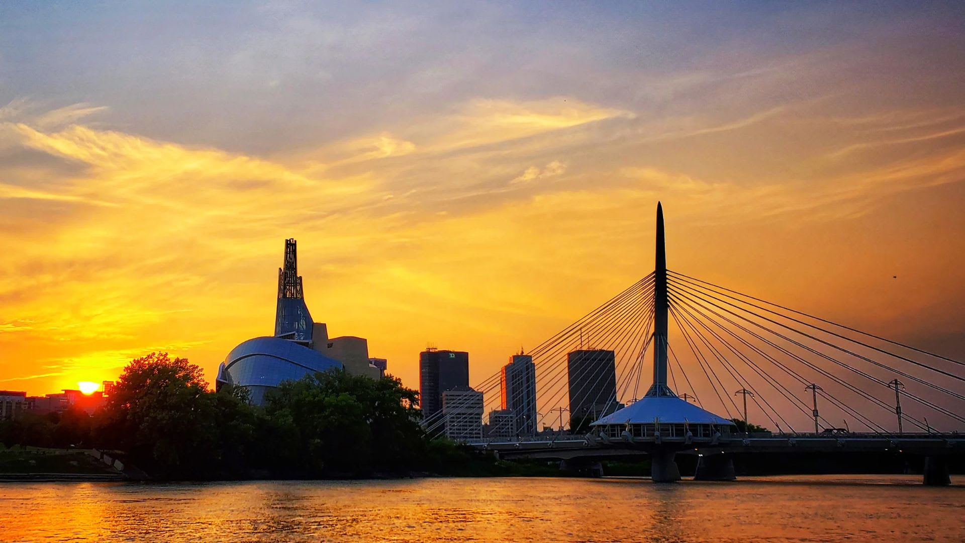 Winnipeg commercial real estate market at sunset