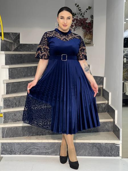 Dark blue turkey dress