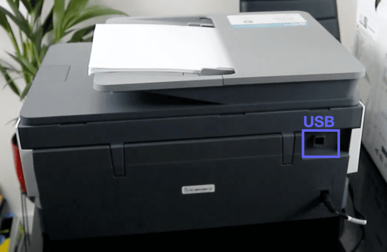 Parte trasera de impresora hp officejet 8014e