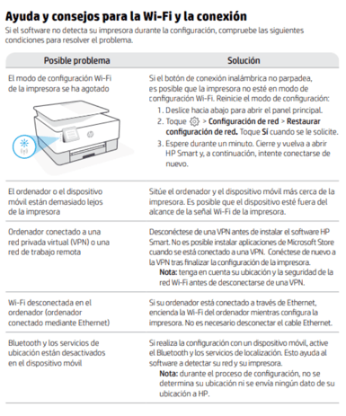 Consideraciones sobre la configuración wifi de la impresora hp deskjet 8014e