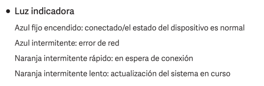 Significado de las luces de led de la cámara Xiaomi 360 1080p