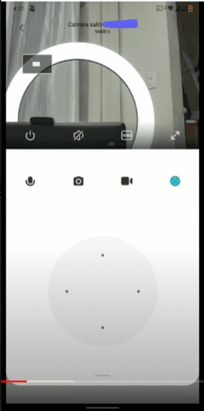 Panel de control de la cámara Xiaomi